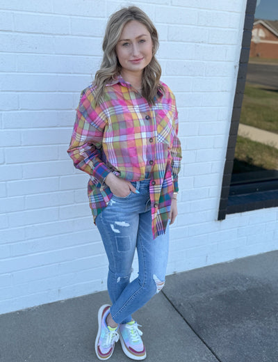 Barbara Stained Glass Flannel Top