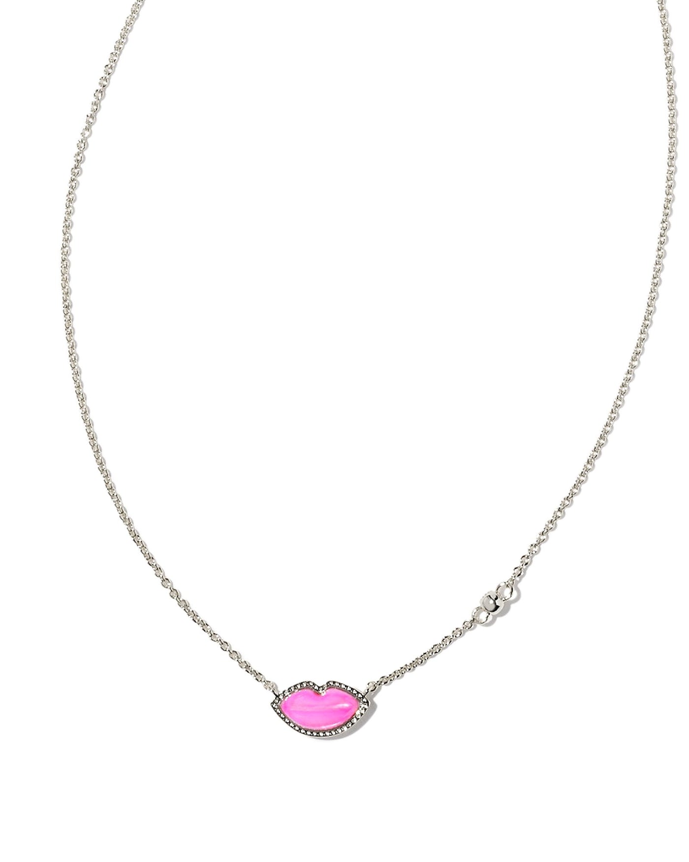 Kendra Scott Lips Necklace-Silver